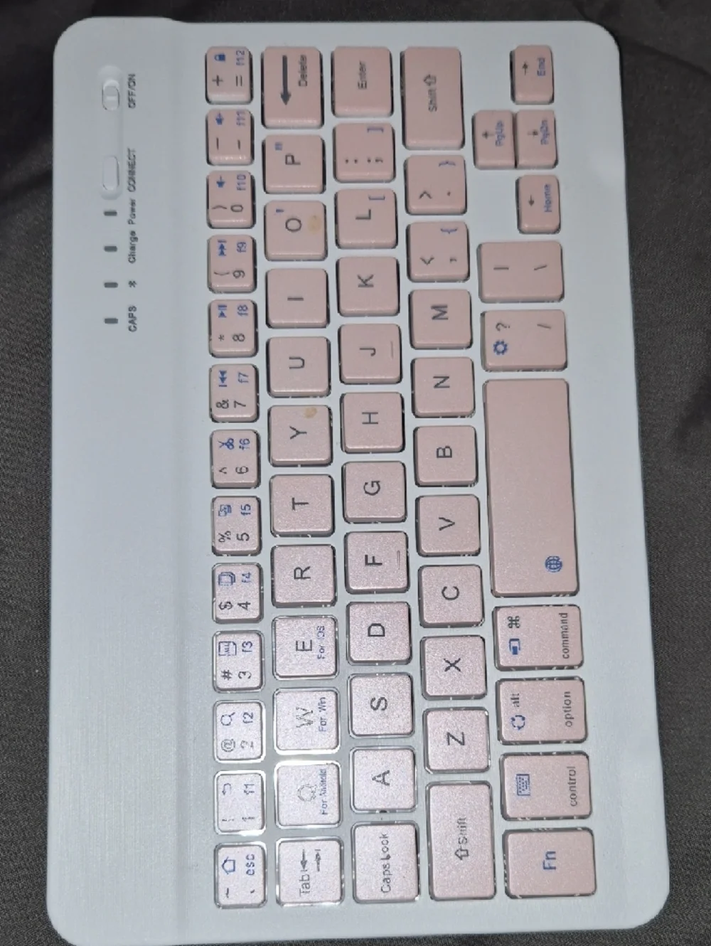 Wireless Bluetooth Keyboard with Pink Keys- Barely Used